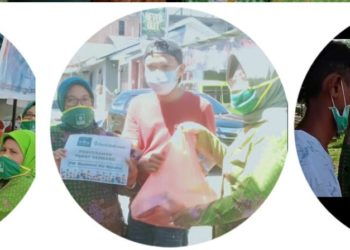 PW Muslimat NU Maluku Bagi Sembako Kepada Masyarakat Kurang Mampu