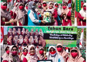 PAC Muslimat NU Bangil Peringati I Muharam dan HUT Kemerdekaan dengan Bakti Sosial