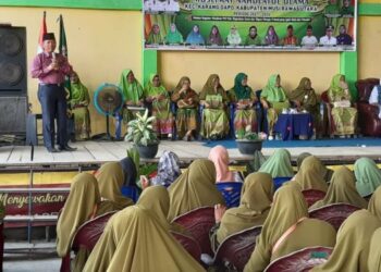 Pengurus Ranting Muslimat NU se-Kecamatan Karang Dapo, Kabupaten Musi Rawas Utara Dilantik