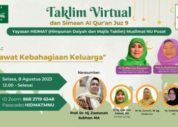 HIDMAT Muslimat NU gelar Sima’an dan Taklim Virtual Nasional
