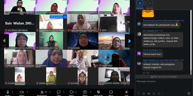 LP3H PP Muslimat NU Gelar Temu Online, Perkuat Integritas dan Kompetensi P3H (Pendamping Proses Produk Halal)